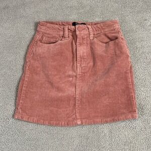 Girls Corduroy Skirt Size S Pink A Line Mini Soft Vintage Style Casual